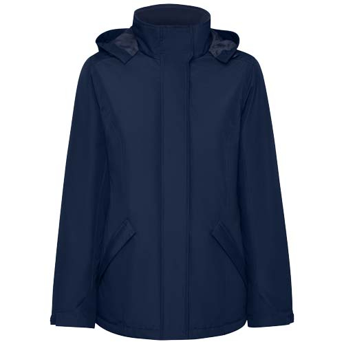 Parka personnalisée femme matelassée imperméable America Bleu marine